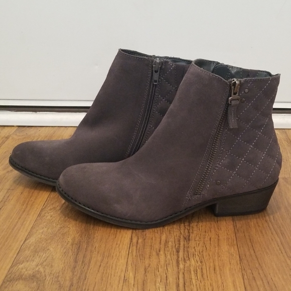 White Mountain Gray Leather Ankle boots - Picture 1 of 5